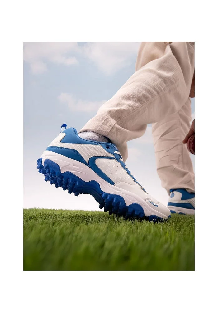 Bacca Bucci Blue and White STRIKER Cricket Shoes for Men | Best Price UAE
